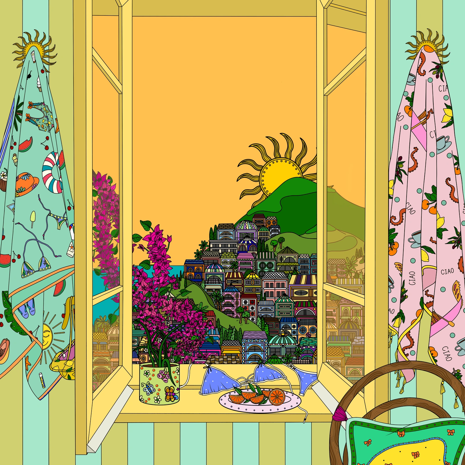 Over the Window — CASA OF J, hand-drawn